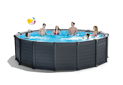 Intex Schwimmbad Ø 478 x 124 cm Gestellbecken Set Graphit
