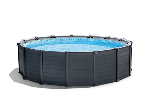Intex Schwimmbad Ø 478 x 124 cm Gestellbecken Set Graphit