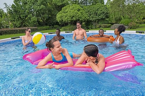 Bestway Steel Pro MAX Frame Pool-Set mit Filterpumpe Ø 366 x 100 cm, lichtgrau, rund