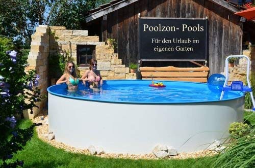 Poolzon Rundpool Fun-Zon 4,00 x 1,20m Stahlwandbecken Verschiedene Größen verfügbar Rundbecken Stahlwandpool 400x120 cm