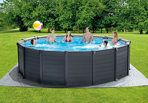 Intex Schwimmbad Ø 478 x 124 cm Gestellbecken Set Graphit