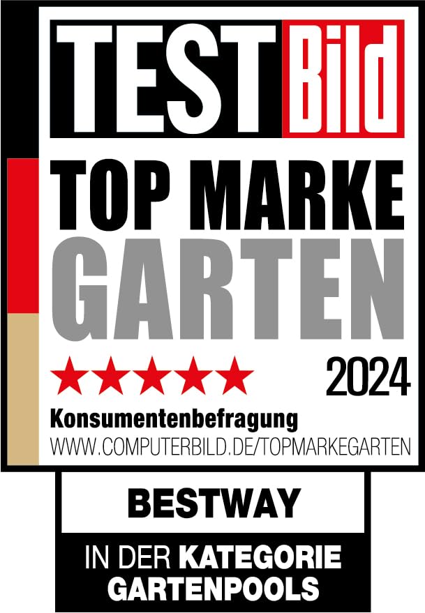Bestway Steel Pro MAX Frame Pool-Set mit Filterpumpe Ø 366 x 100 cm, lichtgrau, rund