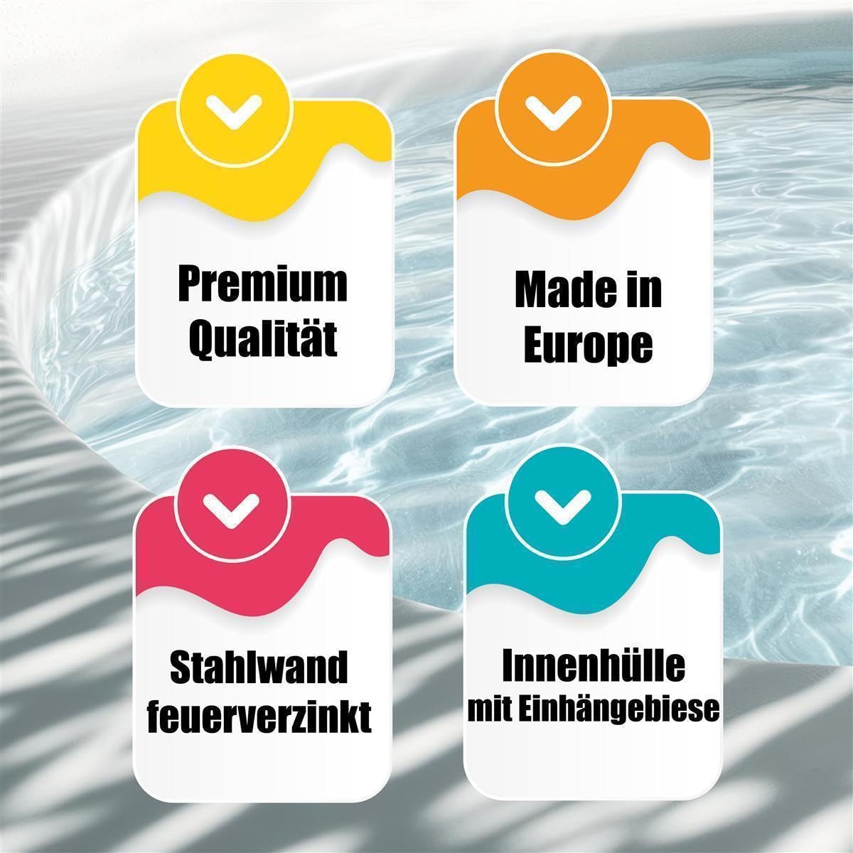 Stahlwand Ovalpool-Set (L x B x T) 6,00 m x 3,20 m x 1,20 m, Pool Made in Europe, mit Edehlstahlleiter für Tiefbecken, SF133 Sandfilteranlage