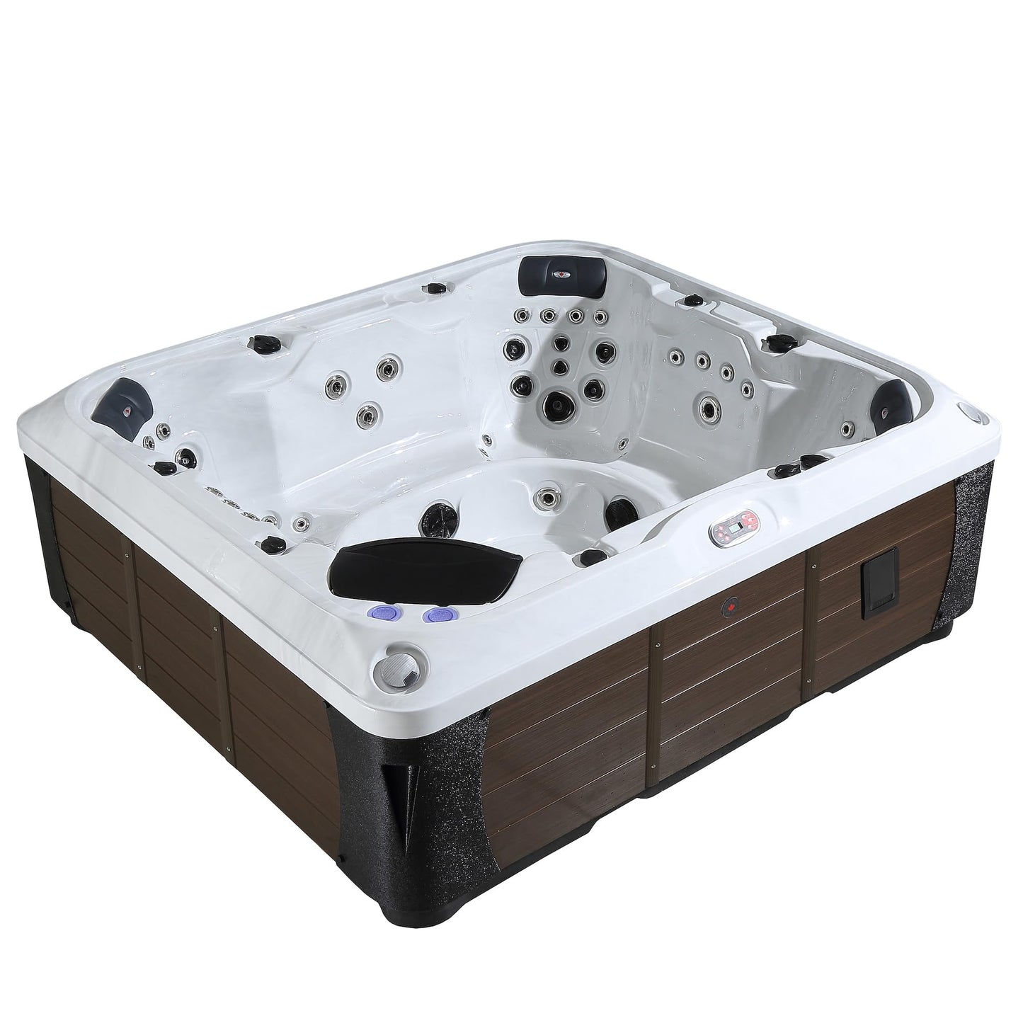 CANADIAN SPA CO. Kingston SF Hot Tub Outdoor Winterfest, 7 Personen Hot Tub mit LED Beleuchtung, Lautsprecher, Aromatherapie und Isolierabdeckung