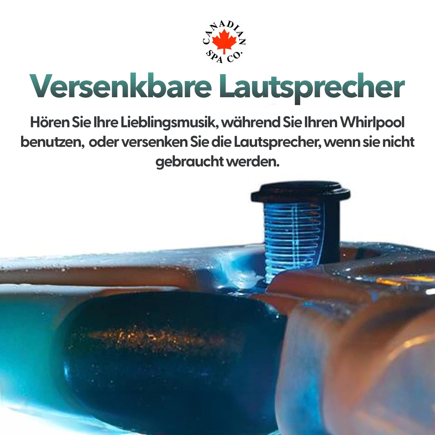 CANADIAN SPA CO. Kingston SF Hot Tub Outdoor Winterfest, 7 Personen Hot Tub mit LED Beleuchtung, Lautsprecher, Aromatherapie und Isolierabdeckung