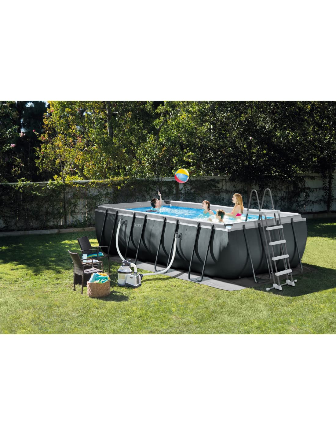 Intex Schwimmbadrahmen-Set Ultra Quadra, 549 x 274 x 132 cm, XTR 26356