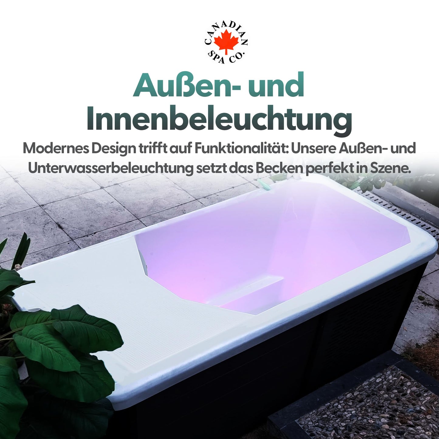 CANADIAN SPA CO. Chill Therapy Spa, Outdoor Spa Winterfest, 1 Person, Spa für Kältetherapie, Temperatur bis zu 5 Grad