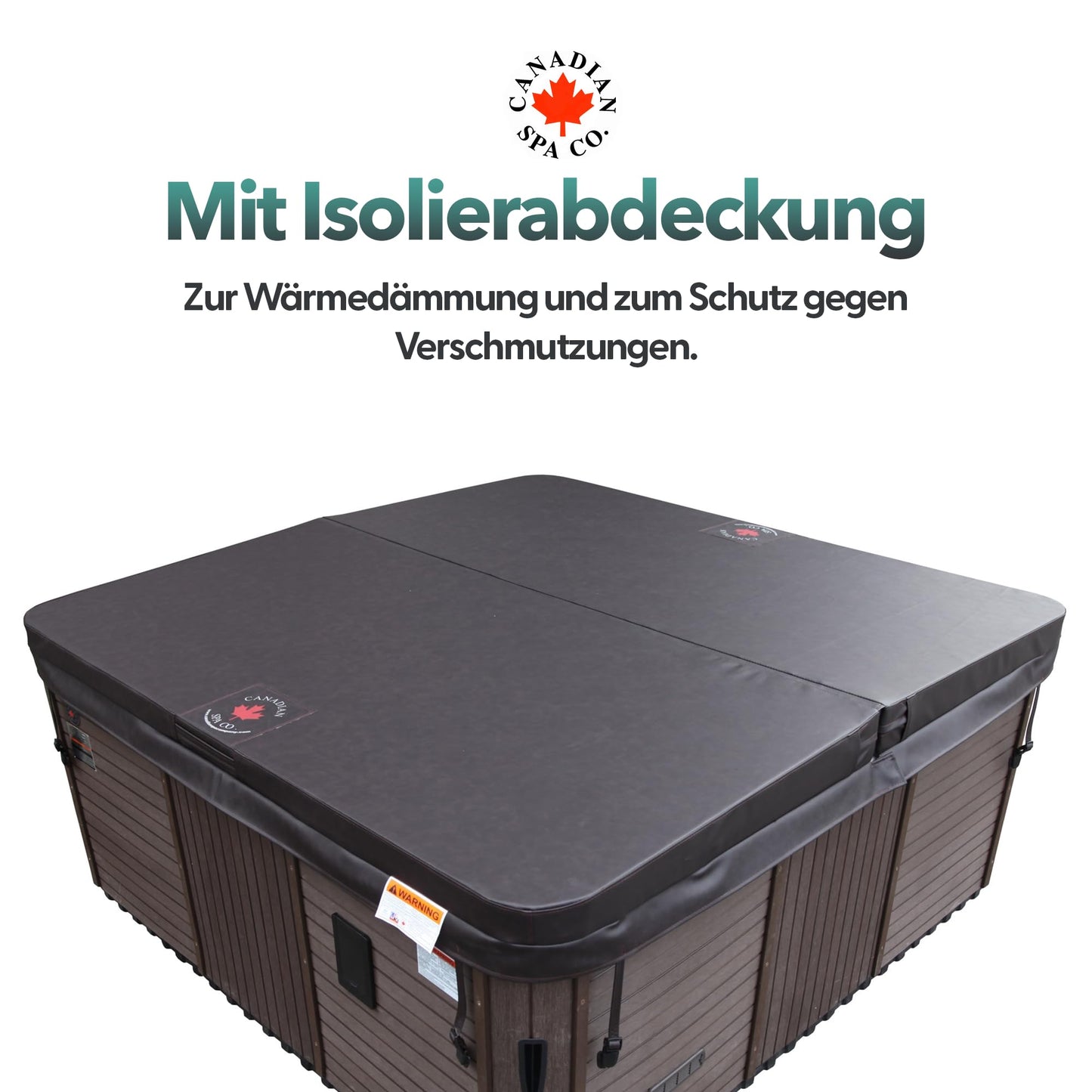 CANADIAN SPA CO. Kingston SF Hot Tub Outdoor Winterfest, 7 Personen Hot Tub mit LED Beleuchtung, Lautsprecher, Aromatherapie und Isolierabdeckung
