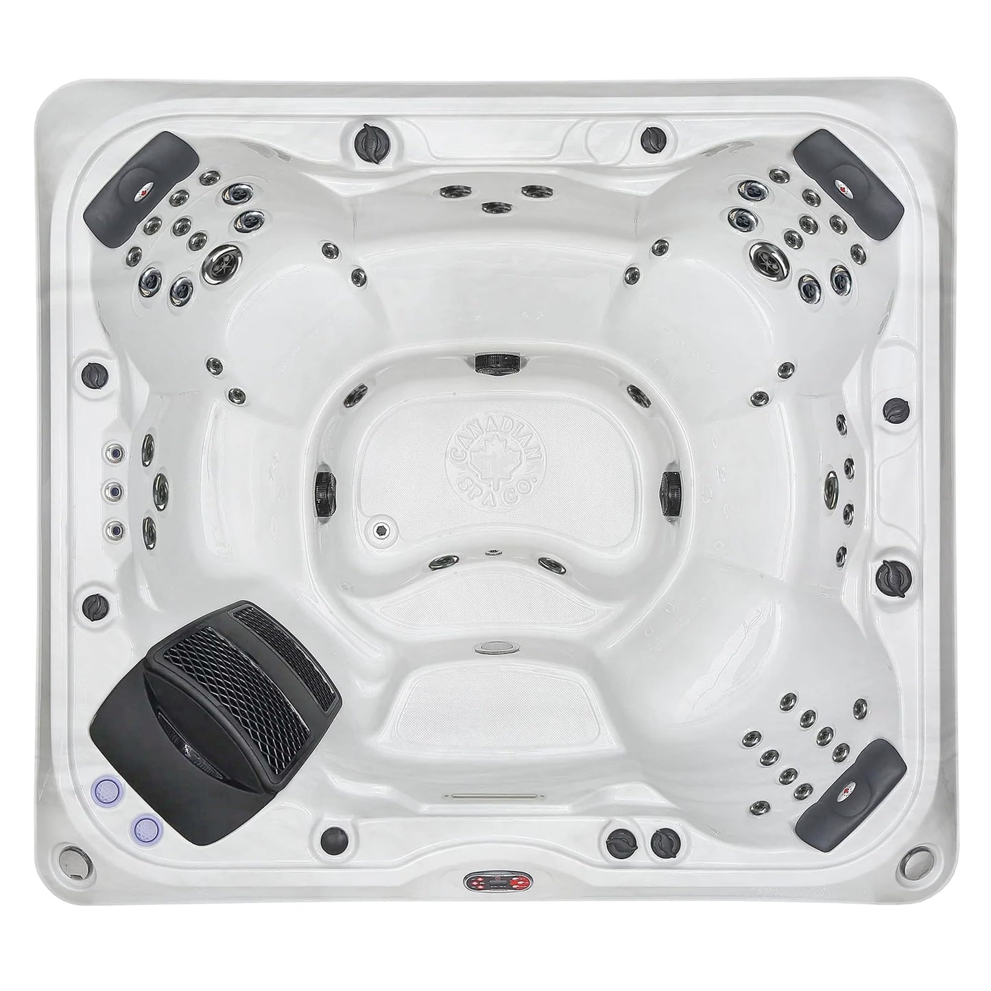 CANADIAN SPA CO. Kingston SF Hot Tub Outdoor Winterfest, 7 Personen Hot Tub mit LED Beleuchtung, Lautsprecher, Aromatherapie und Isolierabdeckung