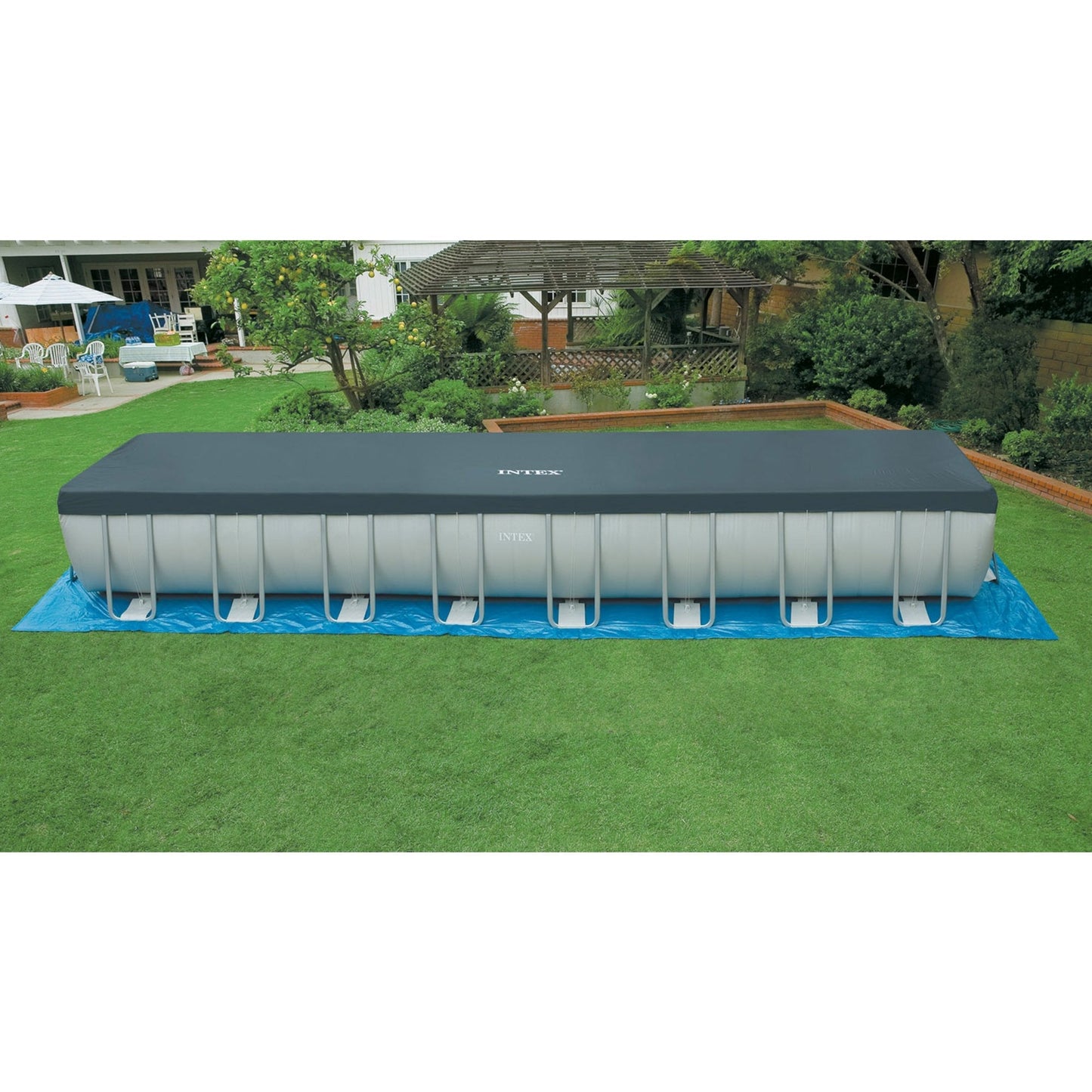 Intex Ultra Frame Swimming Pool Komplett-Set 975x488x132 cm