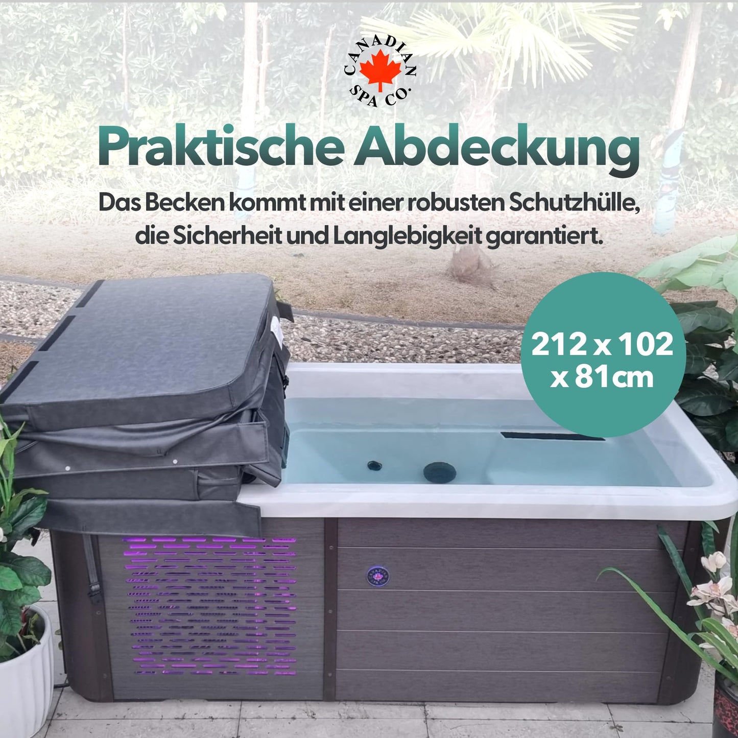 CANADIAN SPA CO. Chill Therapy Spa, Outdoor Spa Winterfest, 1 Person, Spa für Kältetherapie, Temperatur bis zu 5 Grad