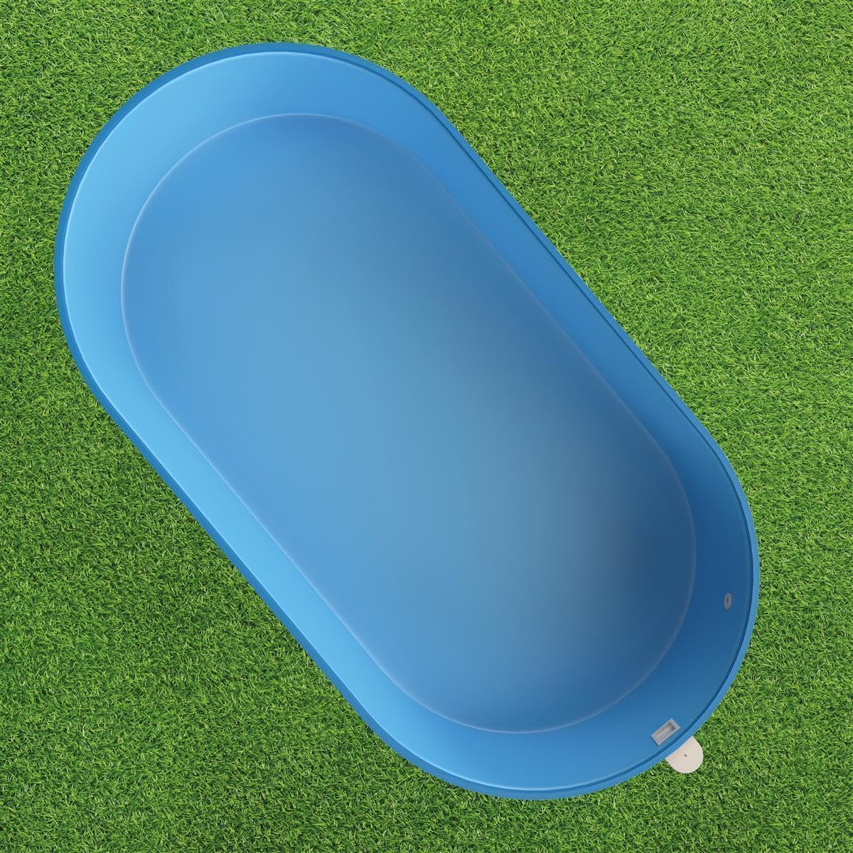 Stahlwand Ovalpool-Set (L x B x T) 6,00 m x 3,20 m x 1,20 m, Pool Made in Europe, mit Edehlstahlleiter für Tiefbecken, SF133 Sandfilteranlage