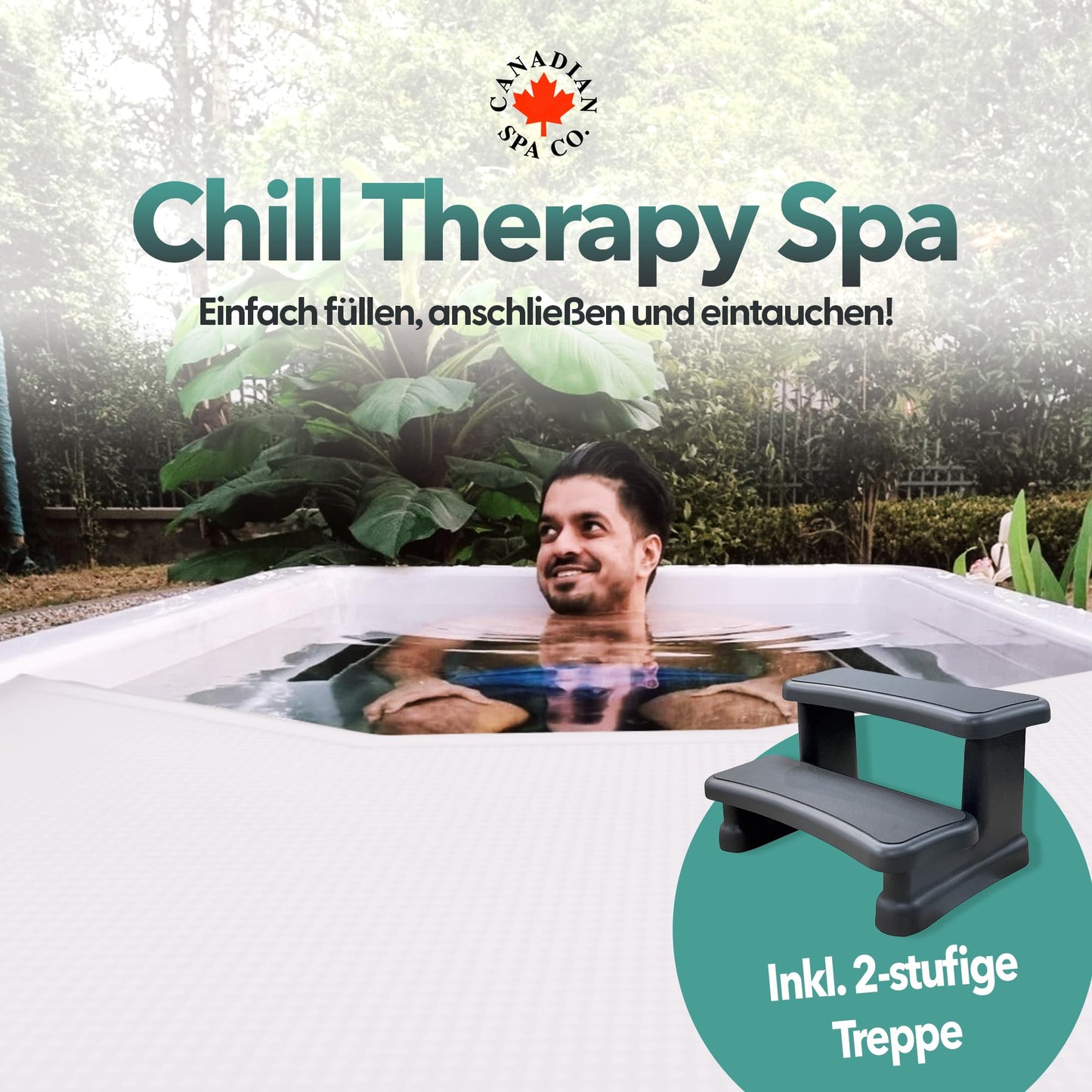 CANADIAN SPA CO. Chill Therapy Spa, Outdoor Spa Winterfest, 1 Person, Spa für Kältetherapie, Temperatur bis zu 5 Grad