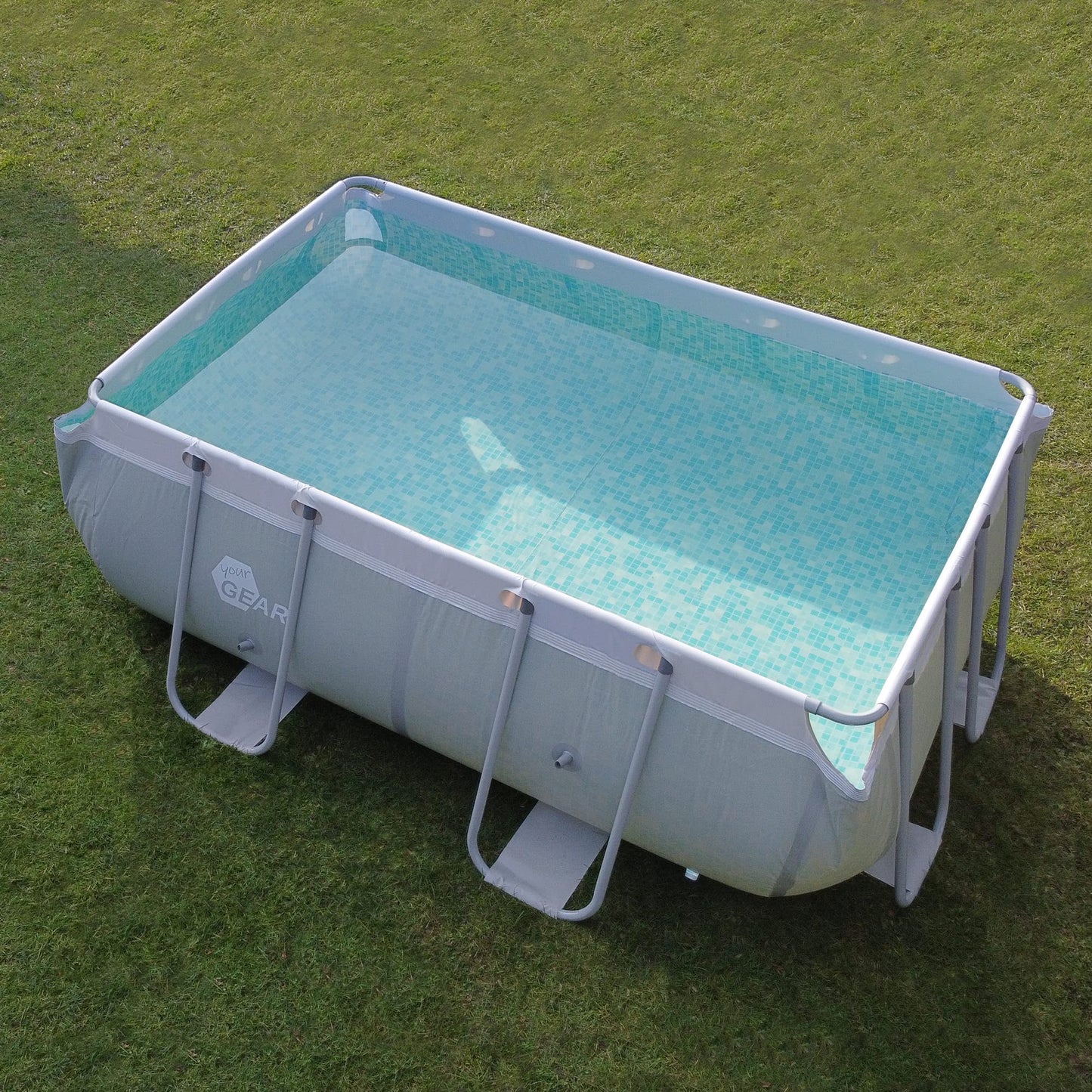 your GEAR Steel Frame Pool - div. Modelle/Größen - rund rechteckig oder quadratisch, 70-122 cm hoch Stahlrahmenpool Gartenpool Aufstellpool