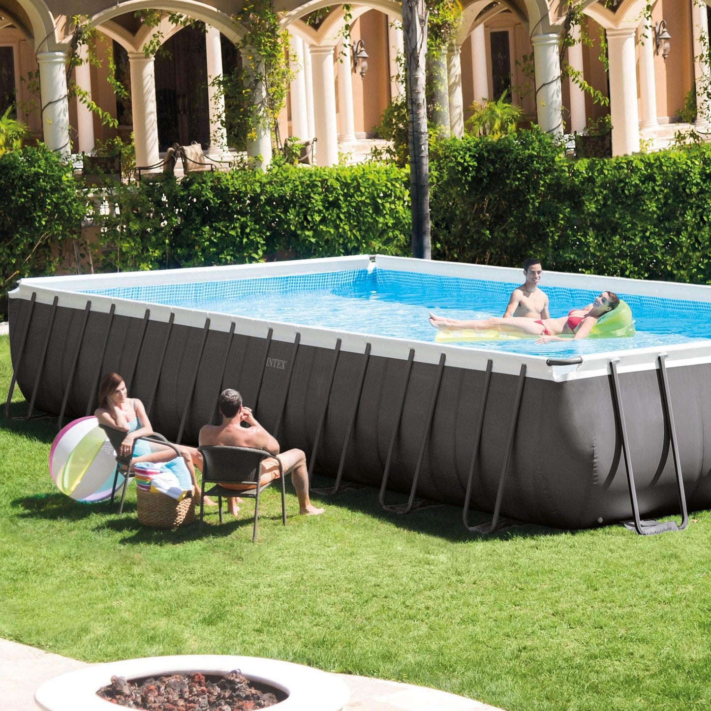 Intex Ultra Frame Swimming Pool Komplett-Set 975x488x132 cm
