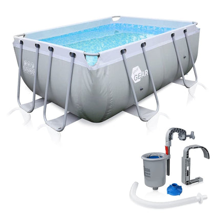 your GEAR Steel Frame Pool - div. Modelle/Größen - rund rechteckig oder quadratisch, 70-122 cm hoch Stahlrahmenpool Gartenpool Aufstellpool