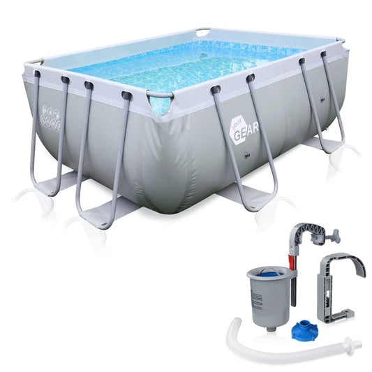 your GEAR Steel Frame Pool - div. Modelle/Größen - rund rechteckig oder quadratisch, 70-122 cm hoch Stahlrahmenpool Gartenpool Aufstellpool