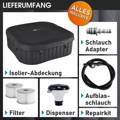 BRAST® Whirlpool aufblasbar MSpa | 4-8 Personen | viele Modelle rund und eckig | Ø 125-224cm | In-Outdoor Pool | bis zu 144 Massagedüsen | inkl.