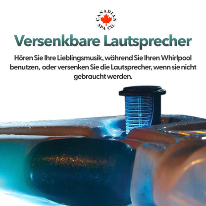 CANADIAN SPA CO. Kingston SF Hot Tub Outdoor Winterfest, 7 Personen Hot Tub mit LED Beleuchtung, Lautsprecher, Aromatherapie und Isolierabdeckung