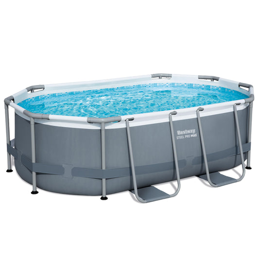 Bestway Oval Pool Set 10 ft x 6 ft 7 Zoll x 33 Zoll oder 3,05 m x 2,00 m x 84 cm