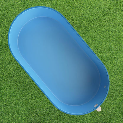 Stahlwand Ovalpool-Set (L x B x T) 6,00 m x 3,20 m x 1,20 m, Pool Made in Europe, mit Edehlstahlleiter für Tiefbecken, SF133 Sandfilteranlage