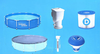 Familien Swimmingpool Framepool leistungsstarke Kartuschenfilteranlage Ø×H: ca. 366×84 cm