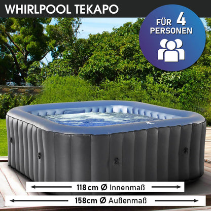 BRAST® Whirlpool aufblasbar MSpa | 4-8 Personen | viele Modelle rund und eckig | Ø 125-224cm | In-Outdoor Pool | bis zu 144 Massagedüsen | inkl.