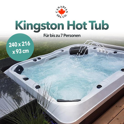 CANADIAN SPA CO. Kingston SF Hot Tub Outdoor Winterfest, 7 Personen Hot Tub mit LED Beleuchtung, Lautsprecher, Aromatherapie und Isolierabdeckung