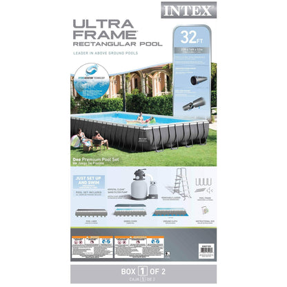 Intex Ultra Frame Swimming Pool Komplett-Set 975x488x132 cm