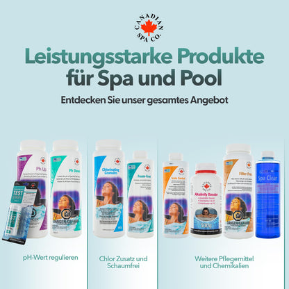 CANADIAN SPA CO. 2025 St Lawrence Schwimmspa Outdoor Winterfest, 4 Meter, 5 Personen, Swim Spa mit LED Beleuchtung, Lautsprecher und Isolierabdeckung